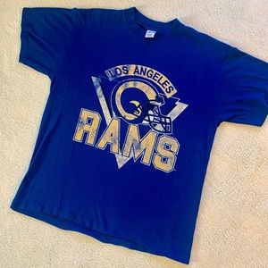 American Vintage Blue Los Angeles Rams Tee